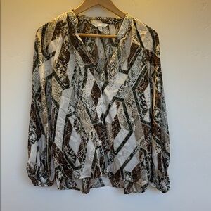 H&M Multicolor Geometric Blouse